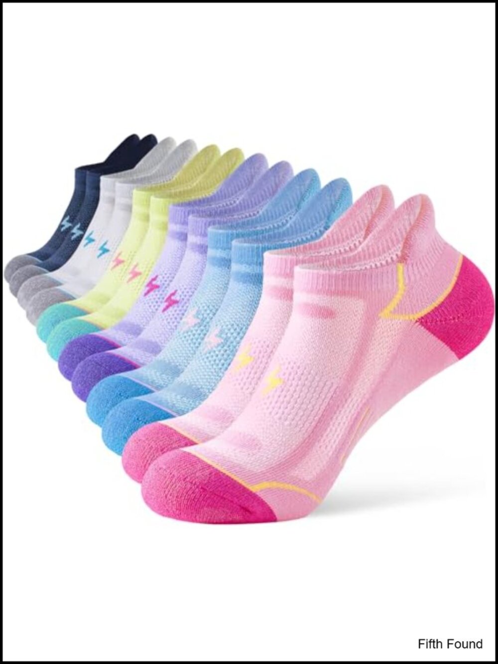 Cotton Ankle Socks 6 Pair Cushioned Running Athletic